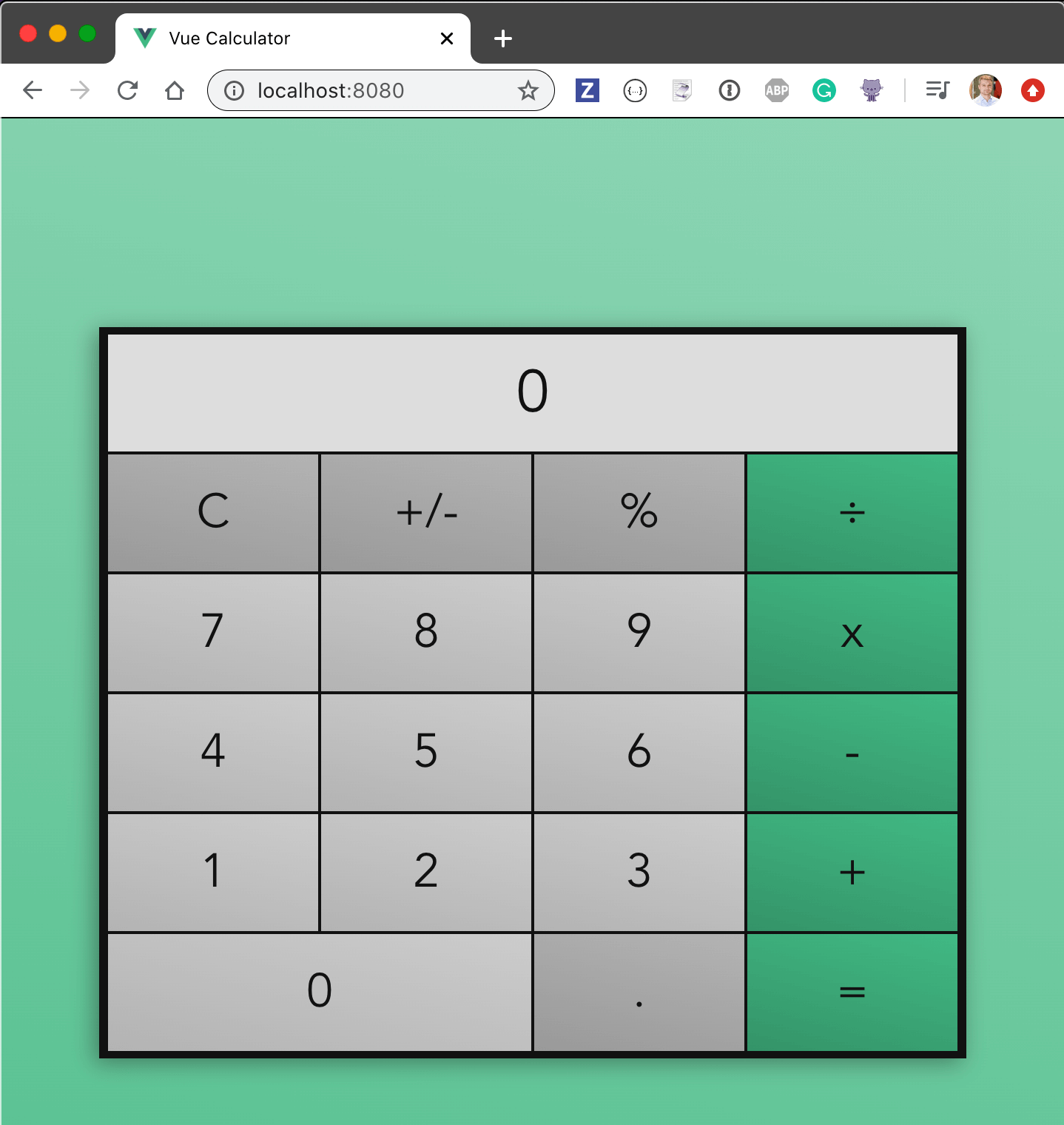 Vue calculator application