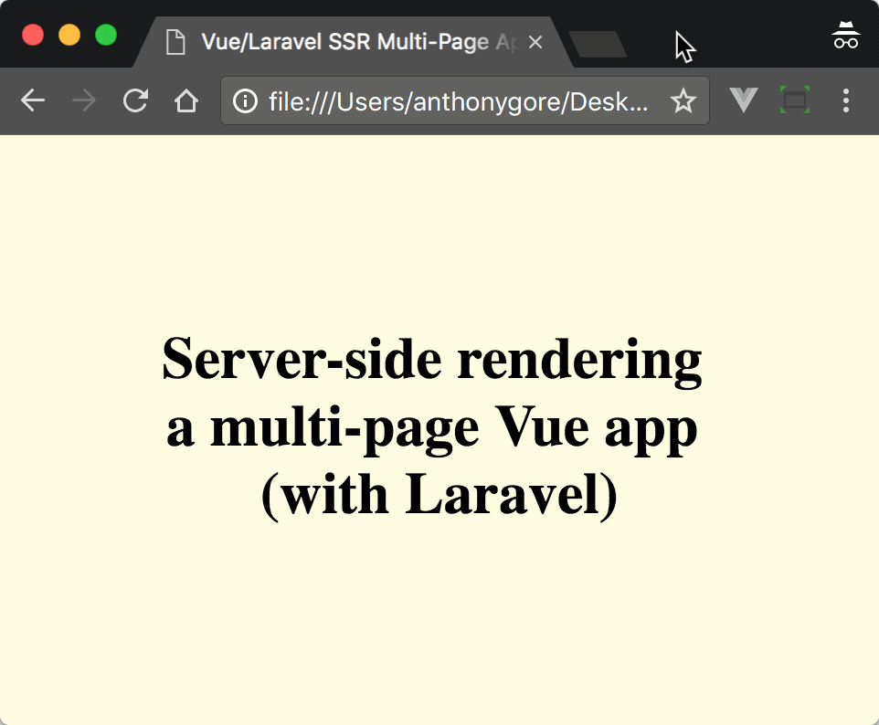 Multi-page SSR with Laravel